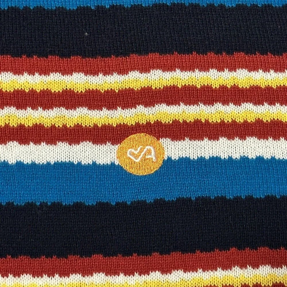 AMBSN California Polo Shirt Mens Medium Striped Knit Polo Cali West Coast - Picture 3 of 15